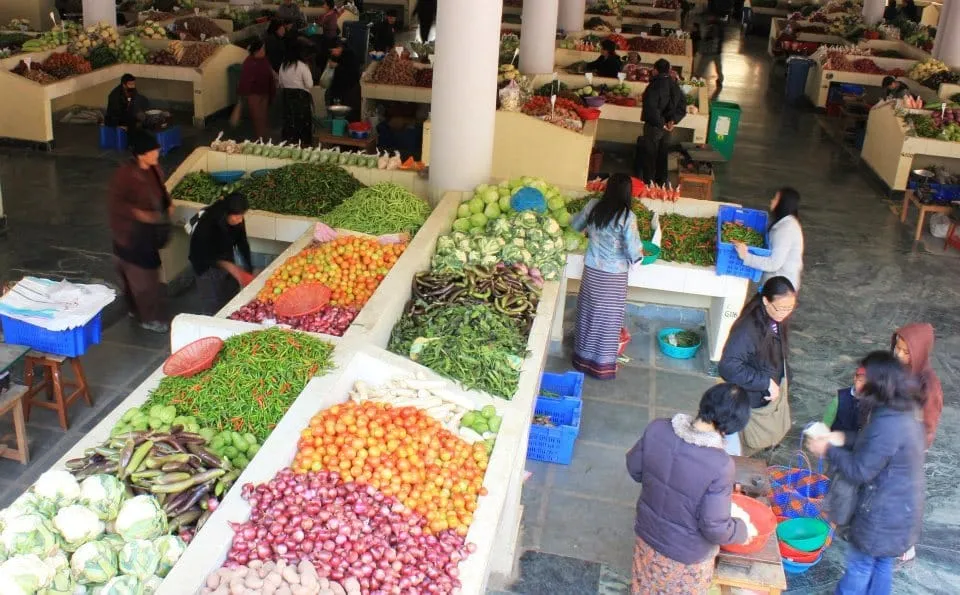 The Centenary Farmer’s Market in Thimphu 