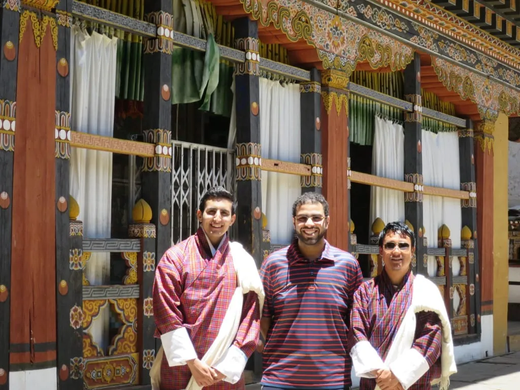 Mr. Al Mubarak &amp; Mr. Al Qubaisi with Guide Sonam