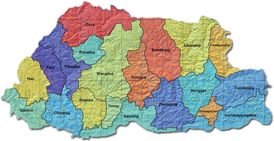 Bhutan Map