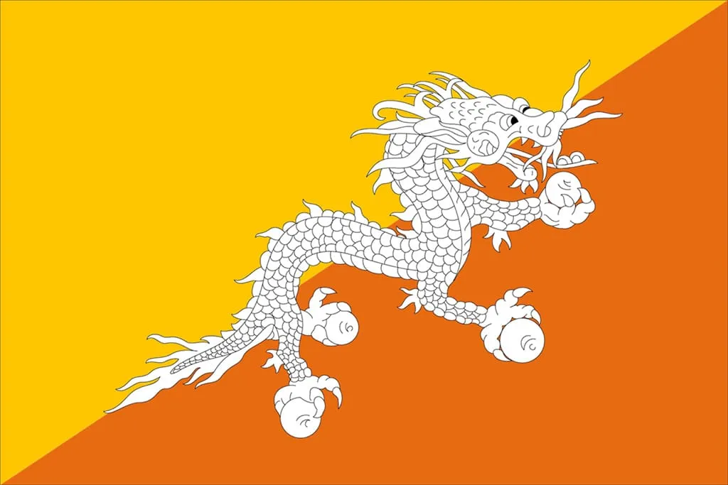 Bhutan Flag Large