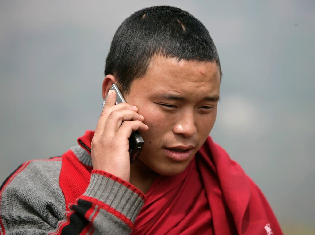 More than half of Bhutan's population owns a cell phone