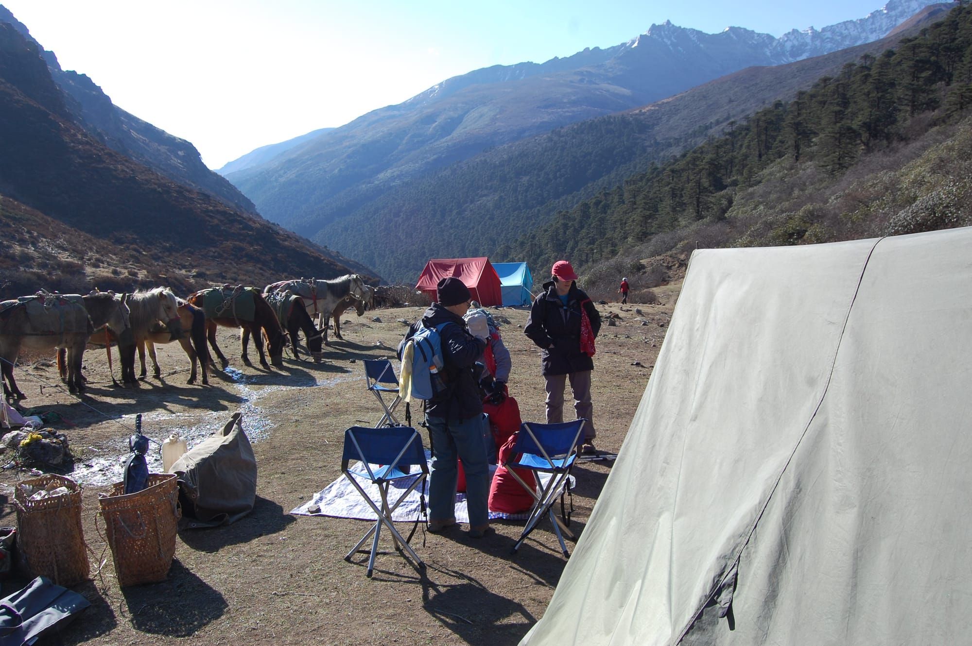 Camp on dangling trek