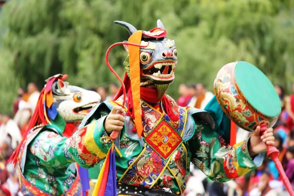 Mask Dancers during the Tsechu Festival