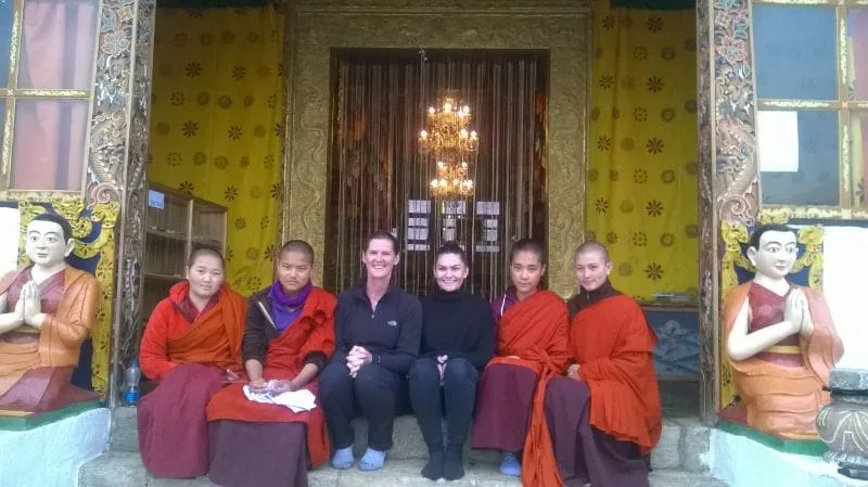 Sandy &amp; Jemima Fonseka at the Zilukha Nunnery in Thimphu