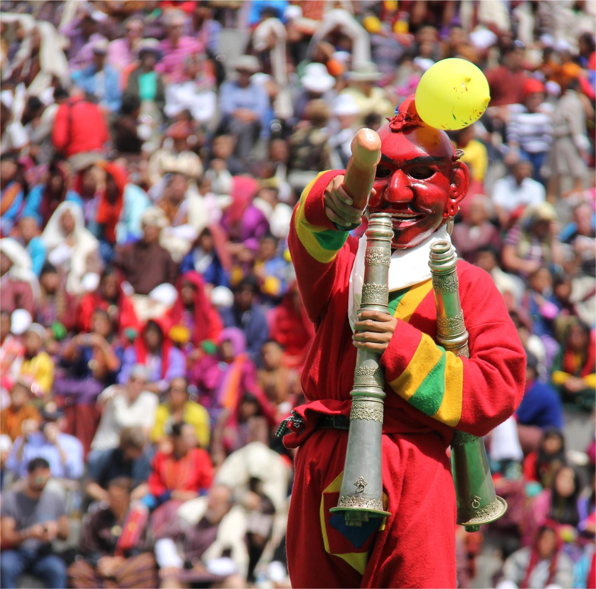 Mask dance at Nimalung Tshechu