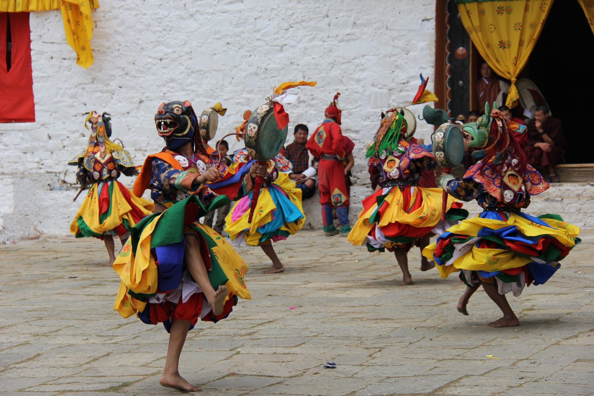 Mask dancers Paro festival