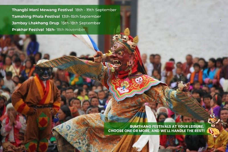 Masked dancer at a Bumthang festival