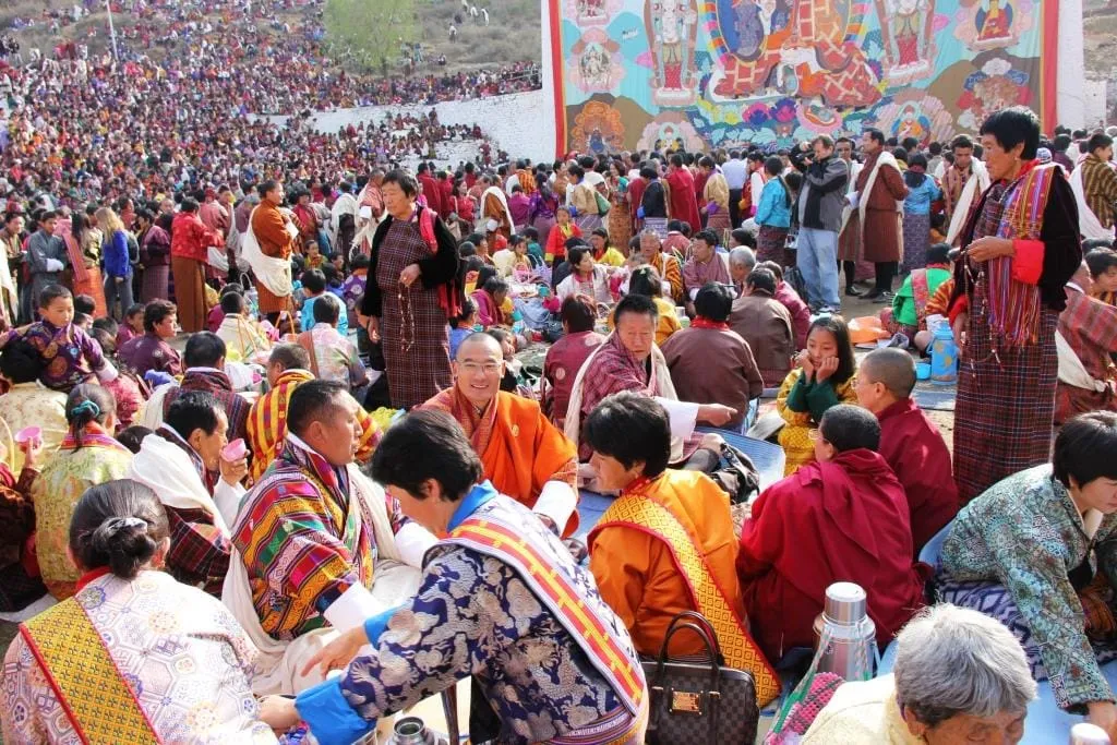 PM Tshering Tobgay having a chat with the people during a festival