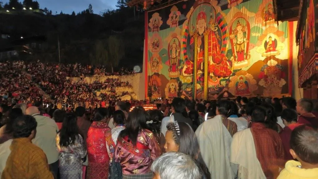 Thongdrol at the Paro Tsechu Festival
