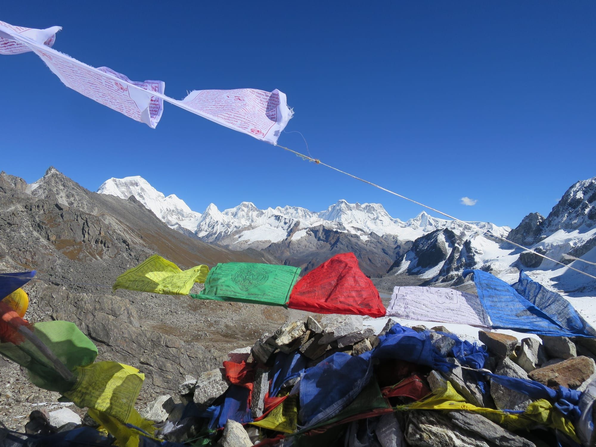 Prayer Flags and mountains