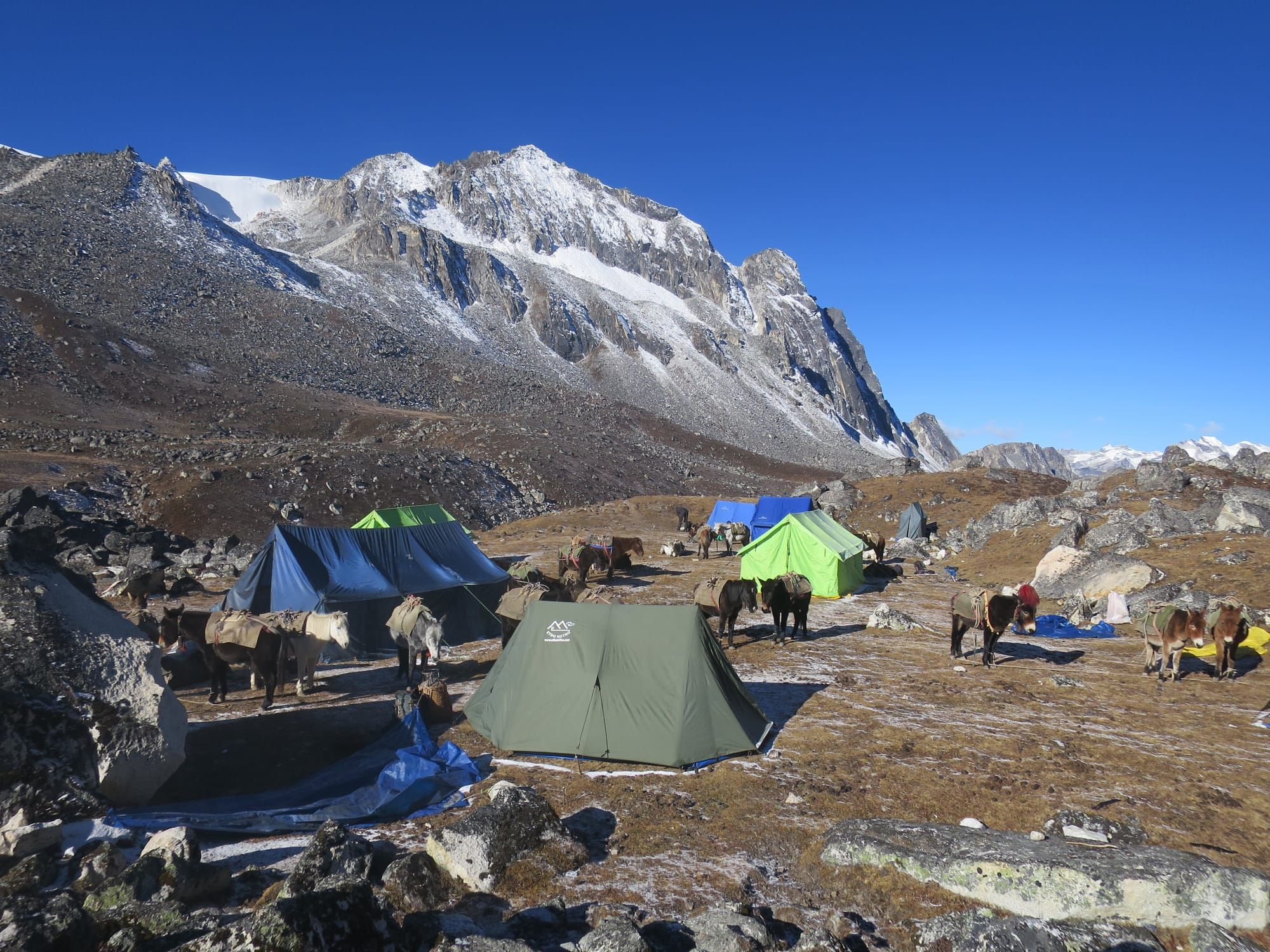 Snowman campsite