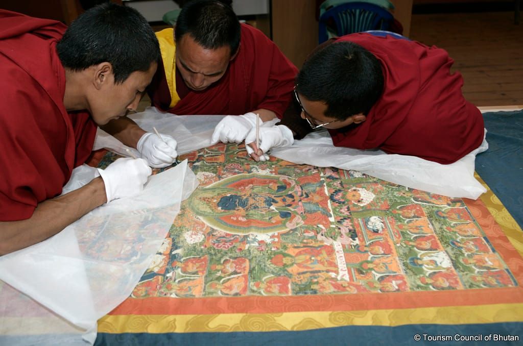 Thangkhas in Bhutan's monasteries restored