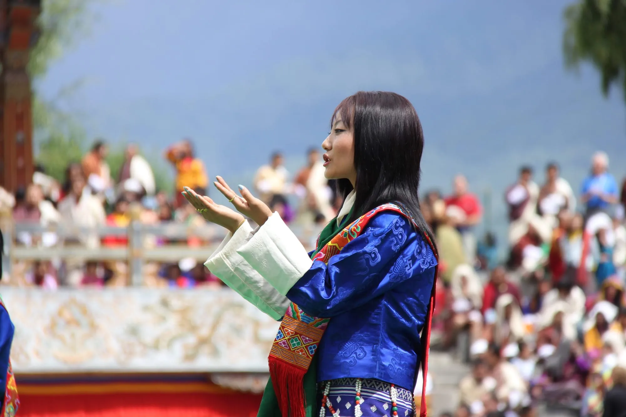 Dancers at the Thimphu Tshechu