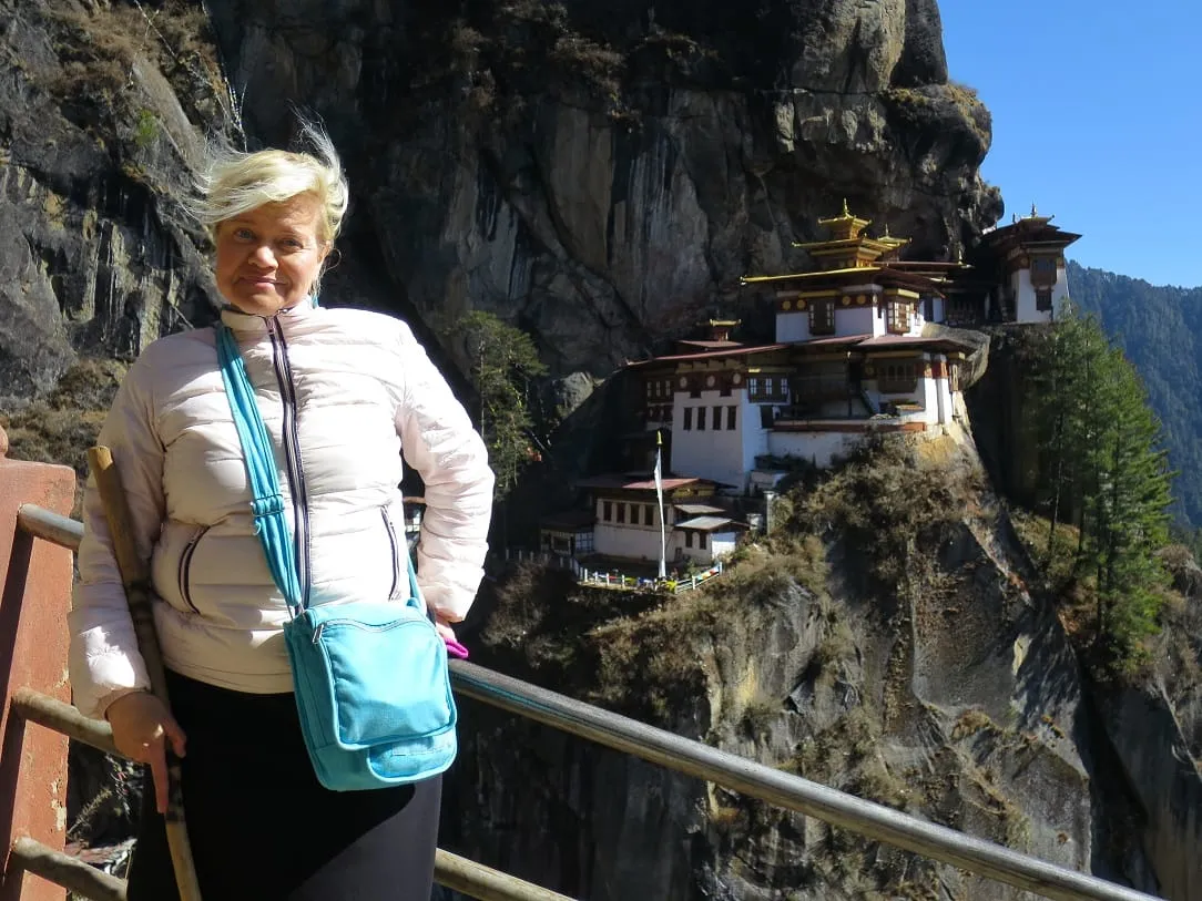 Tiina Wikstroem at the Tiger’s Nest Monastery