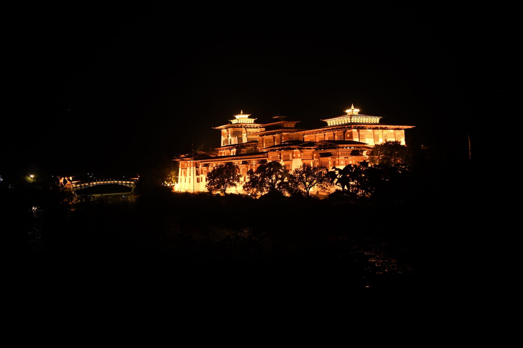 Trashichhodzong Night View