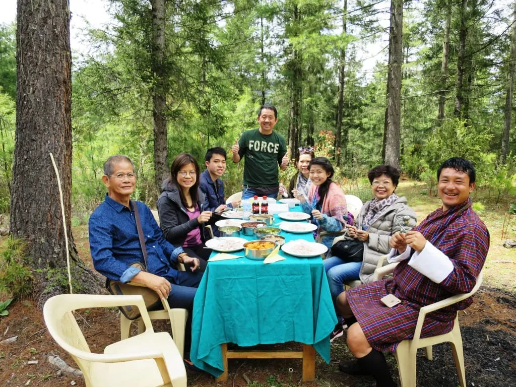 Enjoying a picnic Lunch