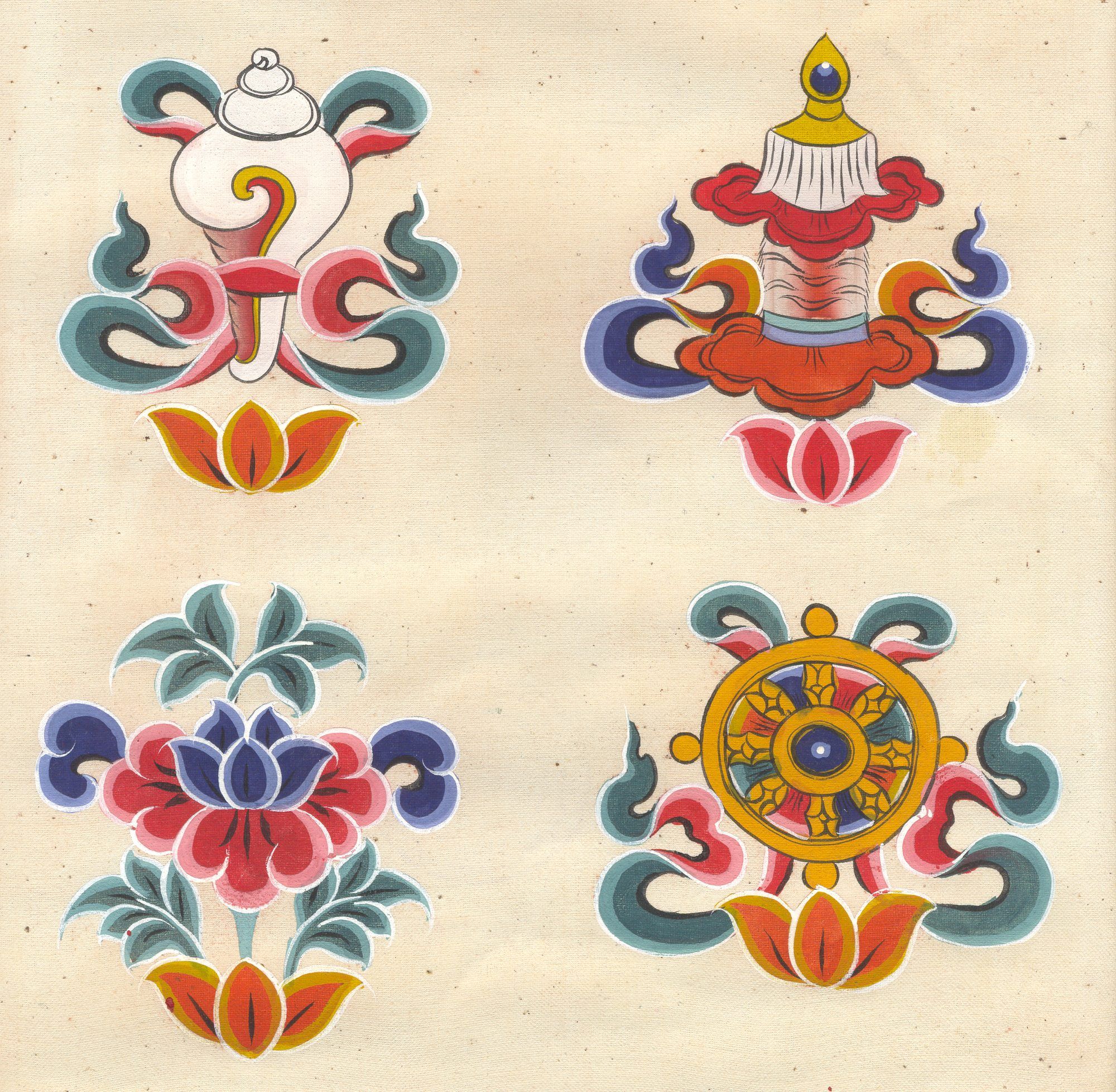 Eight Auspicious Signs (Trashi Tagye)